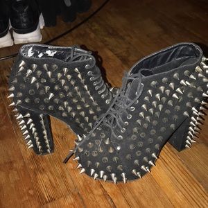 Spiked high heels